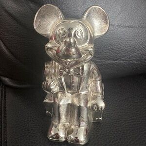 Vintage Disney Mickey Mouse Metal Piggy Coin Bank Walt Disney Productions